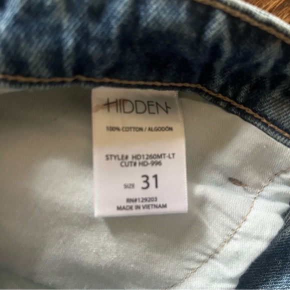 Hidden Jeans Women’s Zoey Mom Tapered Blue Denim – Size 31 - Picture 8 of 10